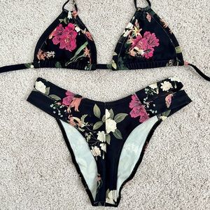 Montce black floral bikini